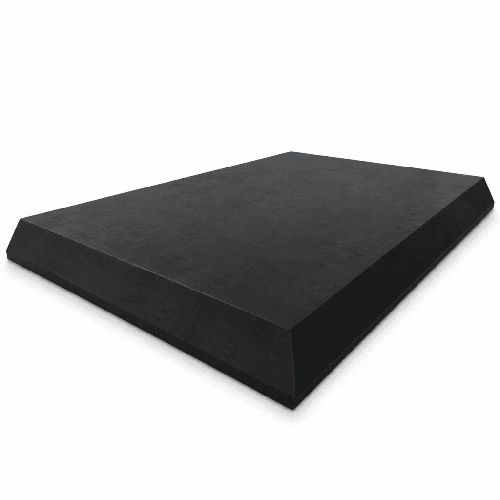 Borated Polyethylene Neutron Shielding Sheet in stacked black panels