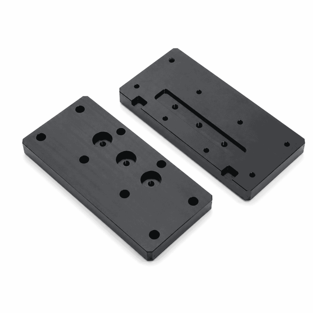 CNC Machined POM Spacer Plate with counterbored holes recessed pockets and locating features
