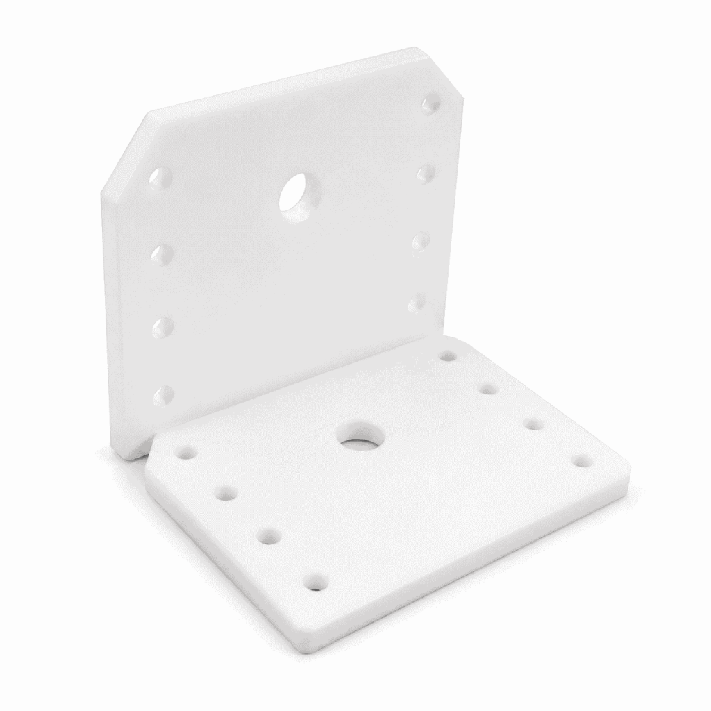 CNC Machined PTFE Scraper Blades with Multiple Mounting Holes