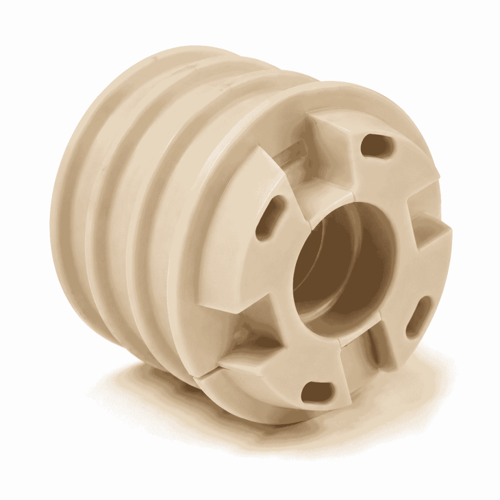 Custom Split Nylon Pipe Clamp Blocks with Mounting Slots