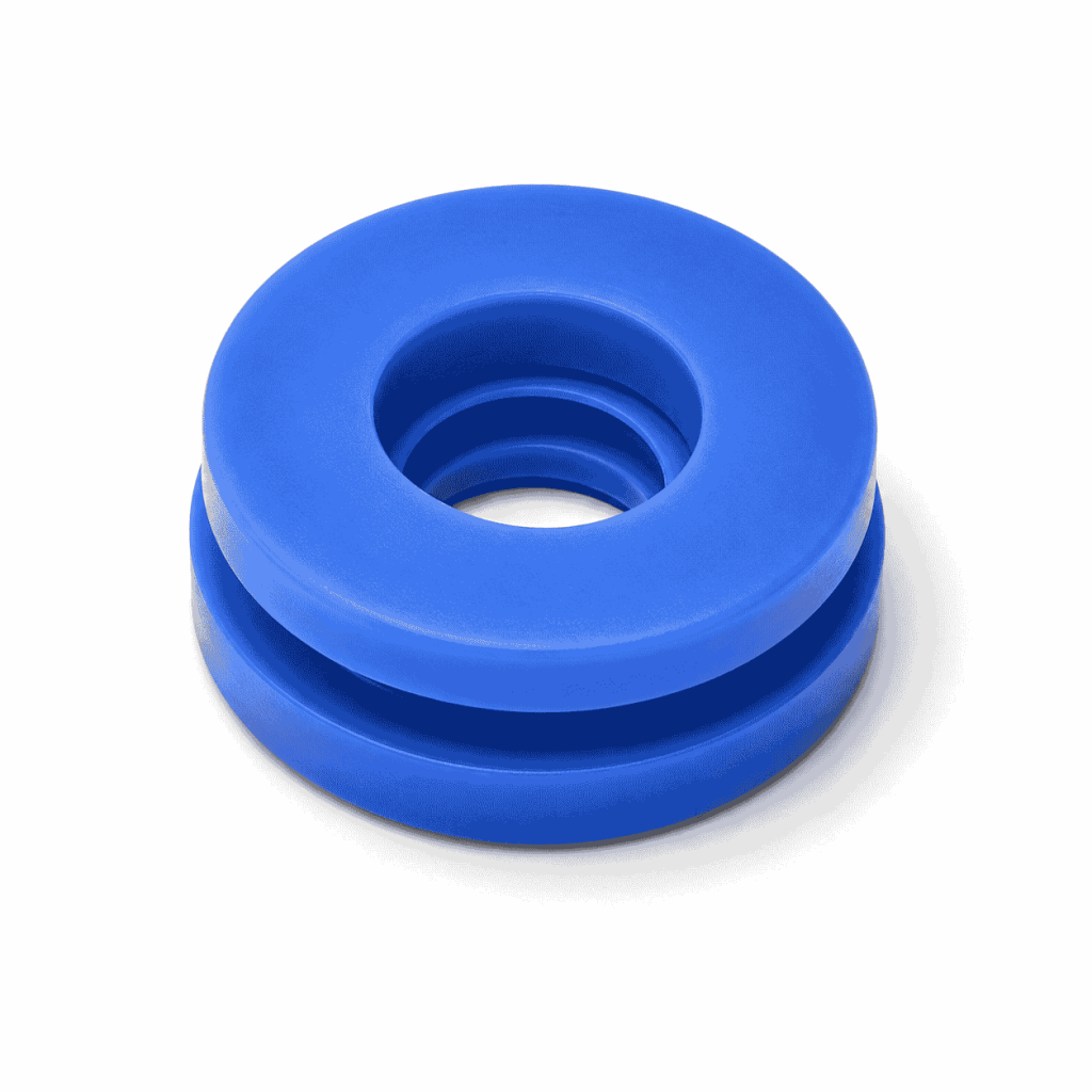 Blue CNC Machined Nylon Guide Pulley for Industrial Equipment