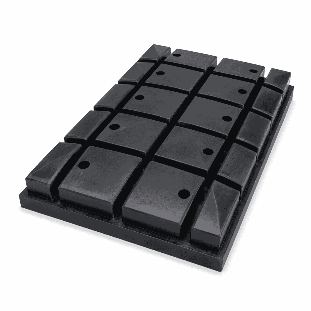 CNC Machined Heavy-Duty Support Block with raised pads and mounting holes