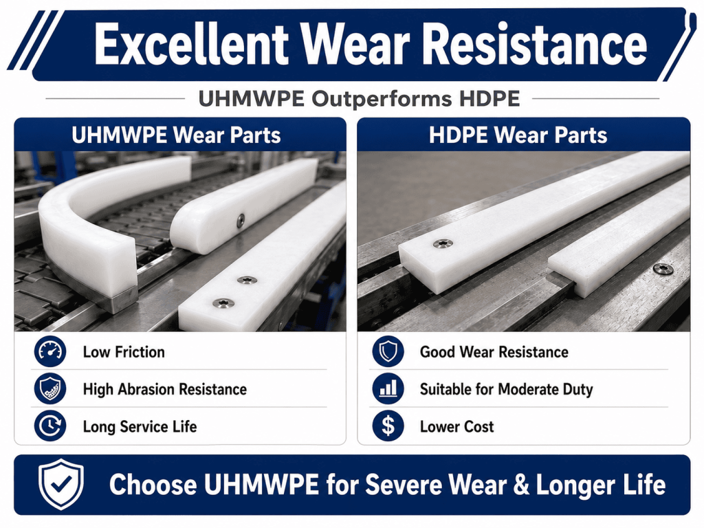 CNC machining of UHMWPE parts