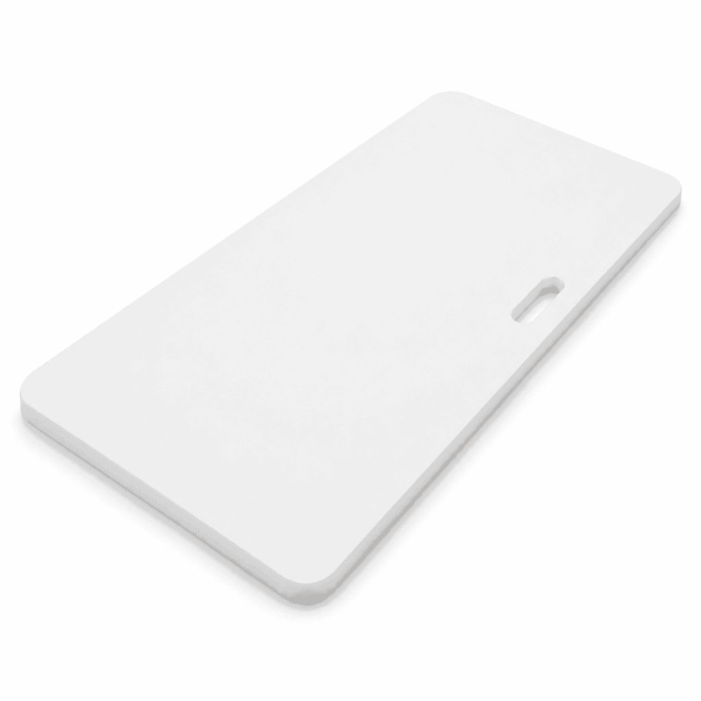 Hockey Shooting Pad made from smooth white HDPE with a carrying handle