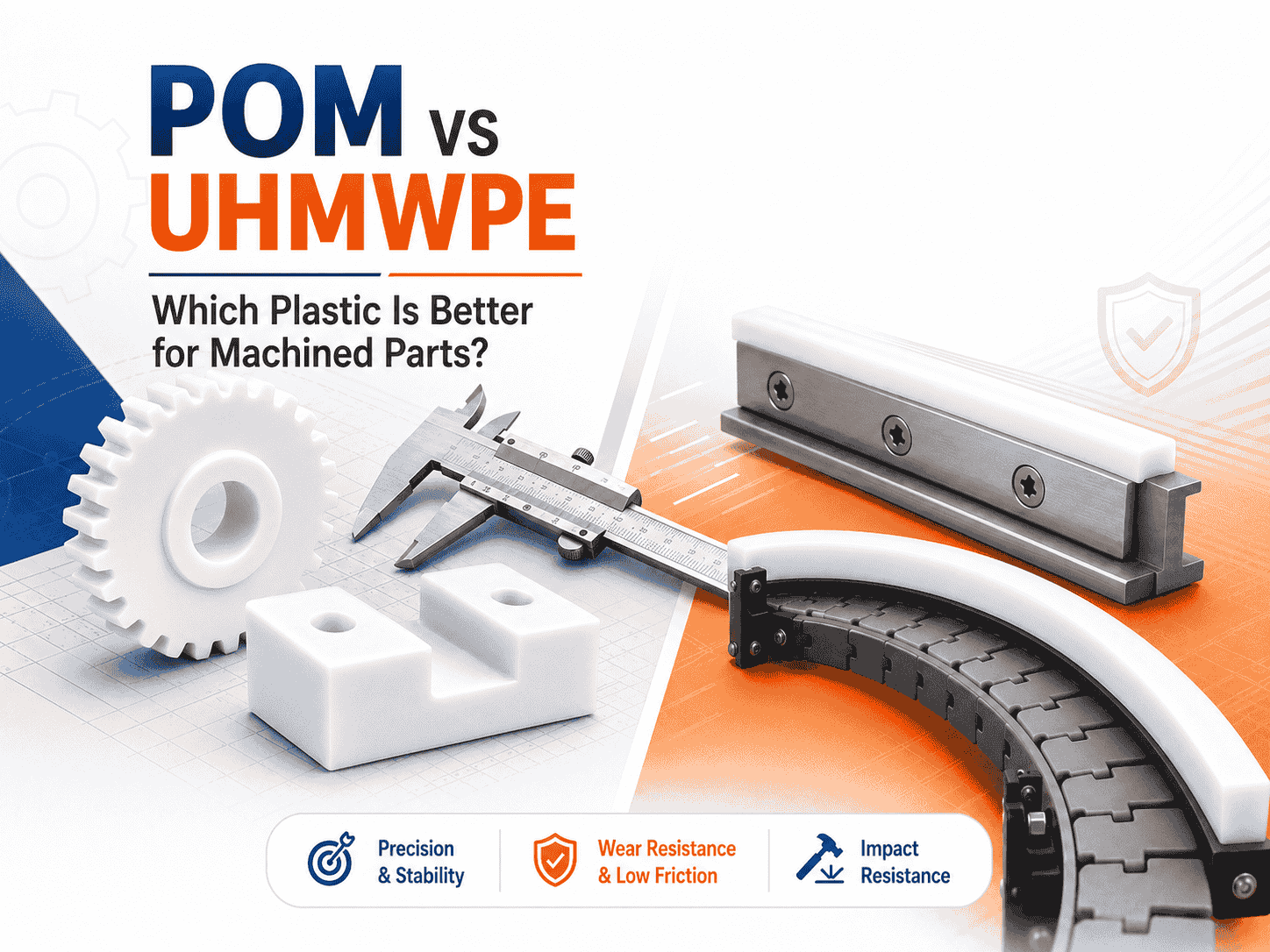 How to choose between POM and UHMWPE for machined plastic parts