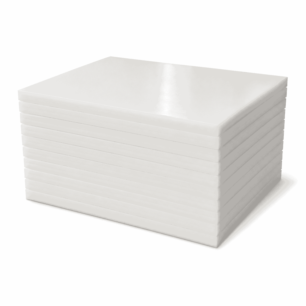 UHMW Polyethylene Natural Sheet in large wear-resistant panels