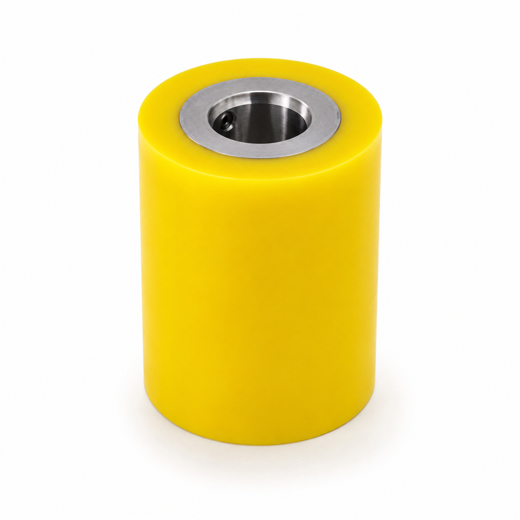 Custom Polyurethane Coated Roller with Metal Core and Bearing