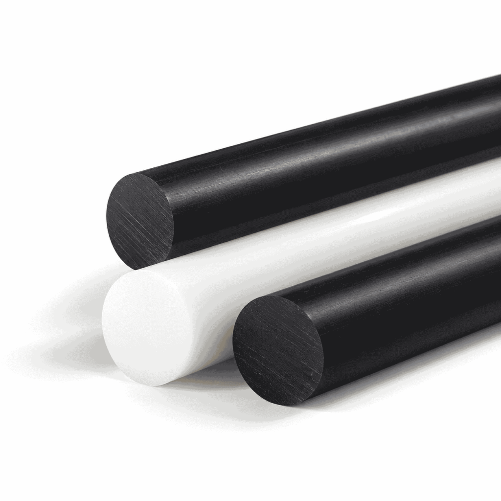 Conductive PE Rod black polyethylene round bars in multiple diameters
