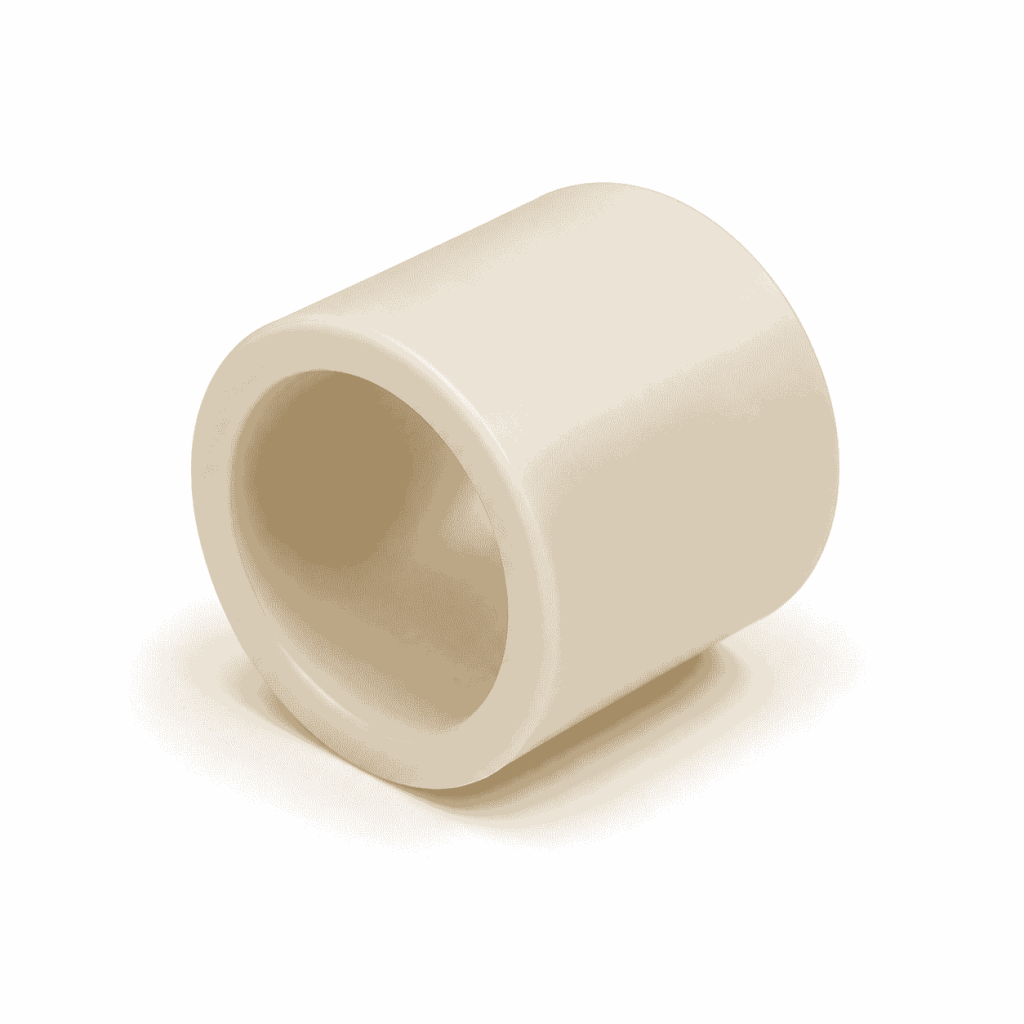 Natural-colored nylon bushing for conveyor roller applications