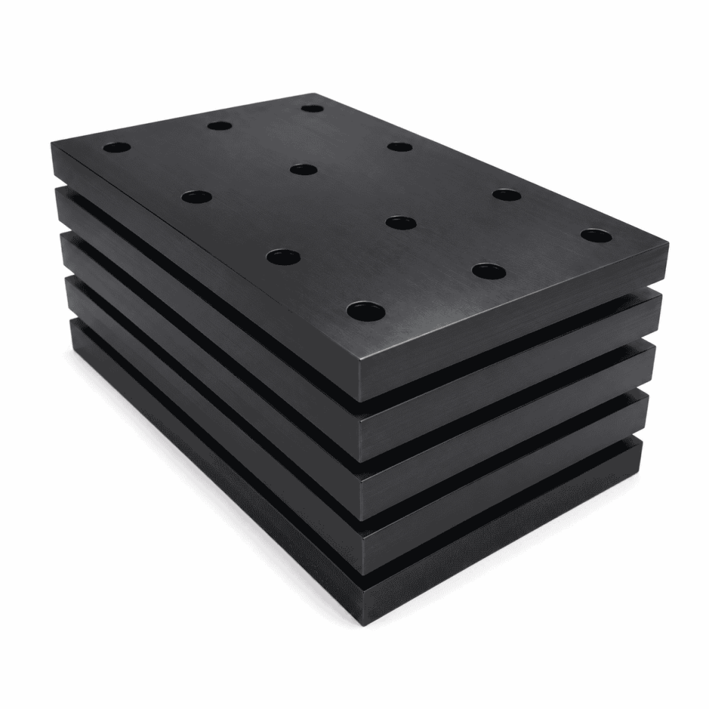 Colored UHMWPE Engineering Plastic Sheet in black and yellow panels
