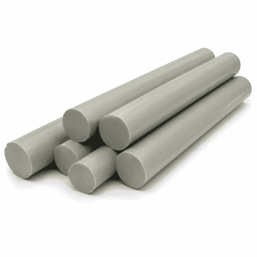 Grey PP Rod available in multiple reference diameters from 15 mm to 350 mm