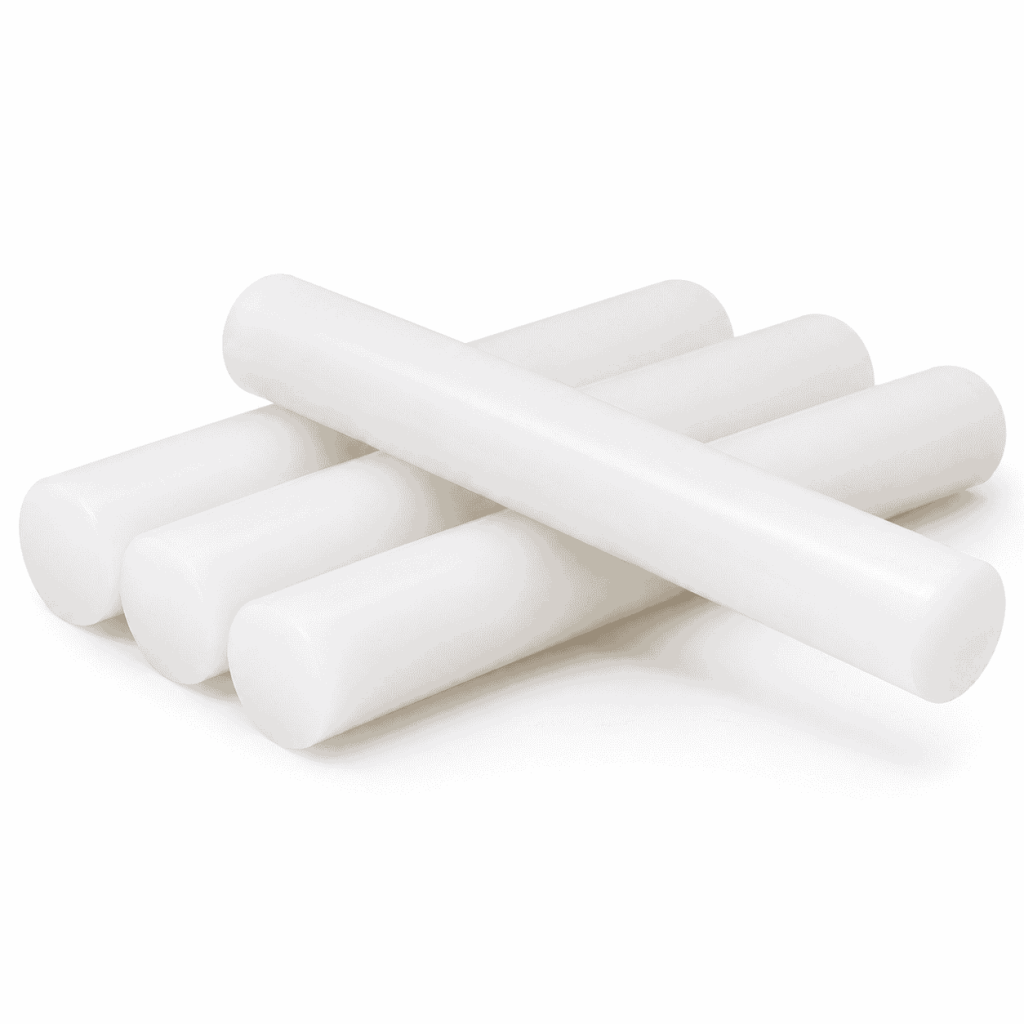 White PE Rod white polyethylene round bars in multiple diameters