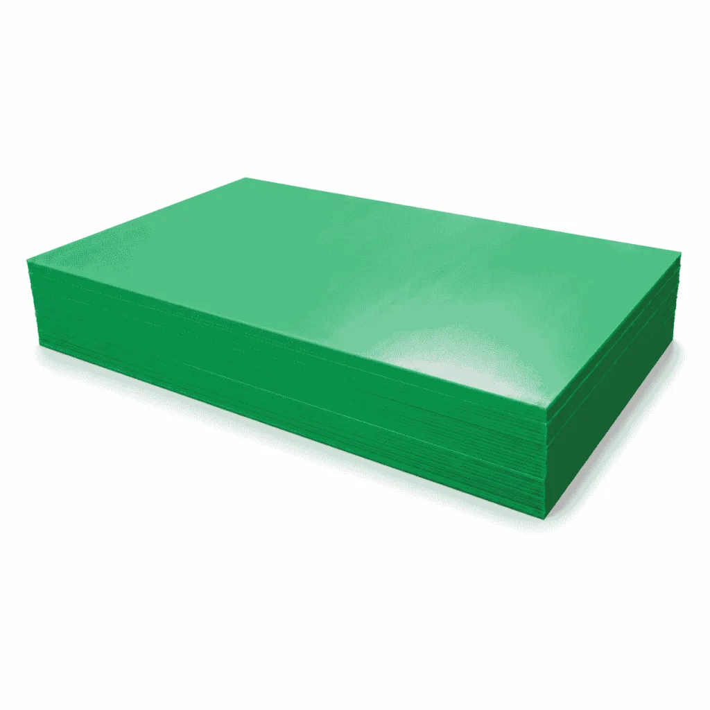 绿色食品接触用UHMWPE/HDPE加工板，用于食品输送、包装、分拣和灌装设备的导轨、托板、刮板及防护零件