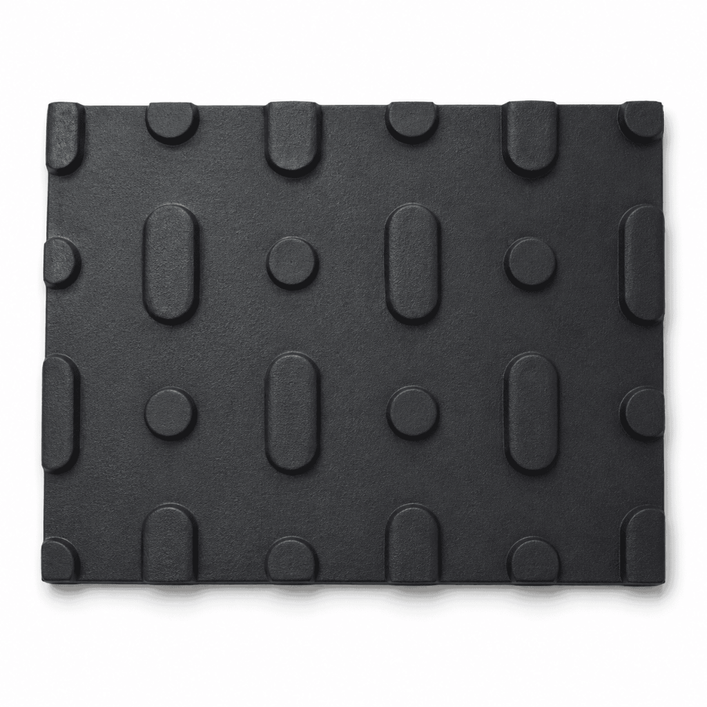 Reusable black polyethylene ground mat with anti-slip surface for ground protection applications