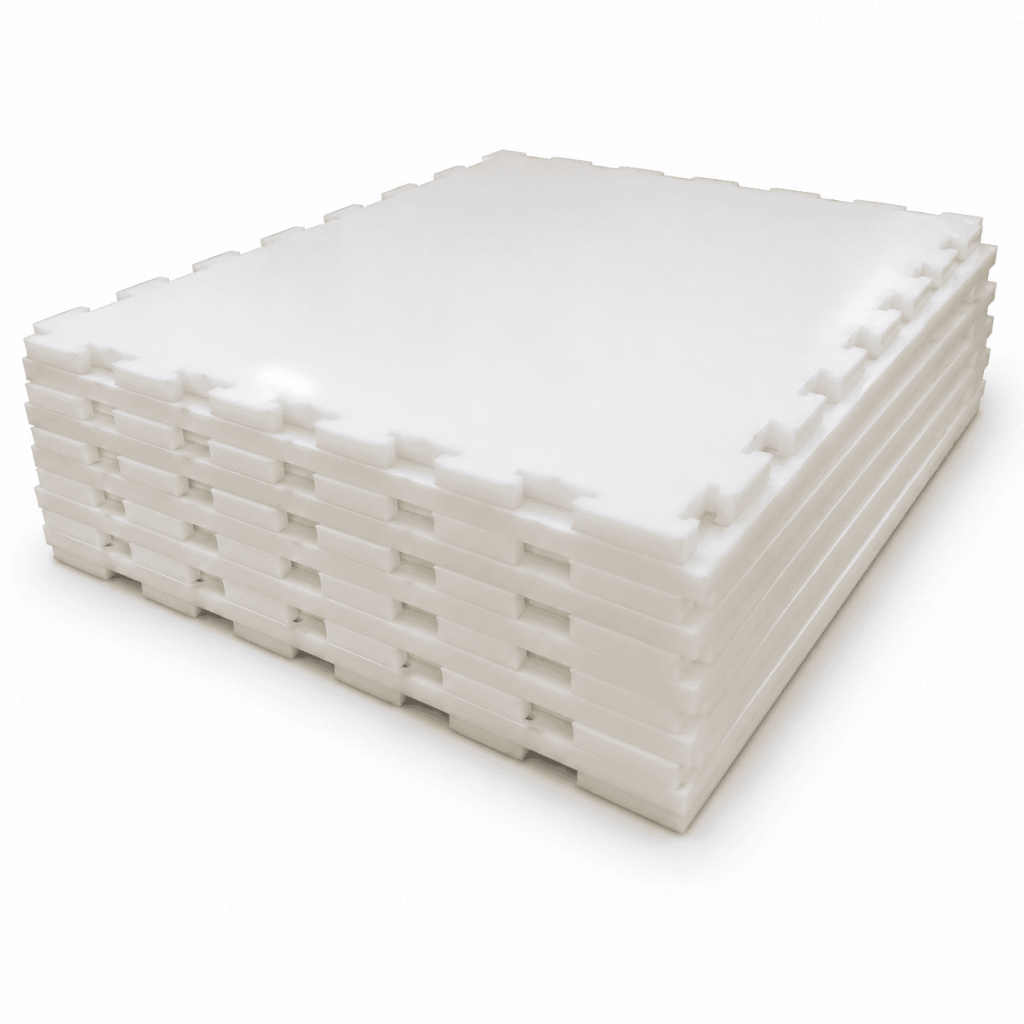 Synthetic Ice Panels with interlocking puzzle edges