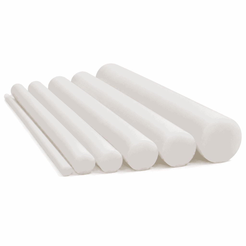 Food Grade PP Rod available in multiple reference diameters and 1 meter lengths