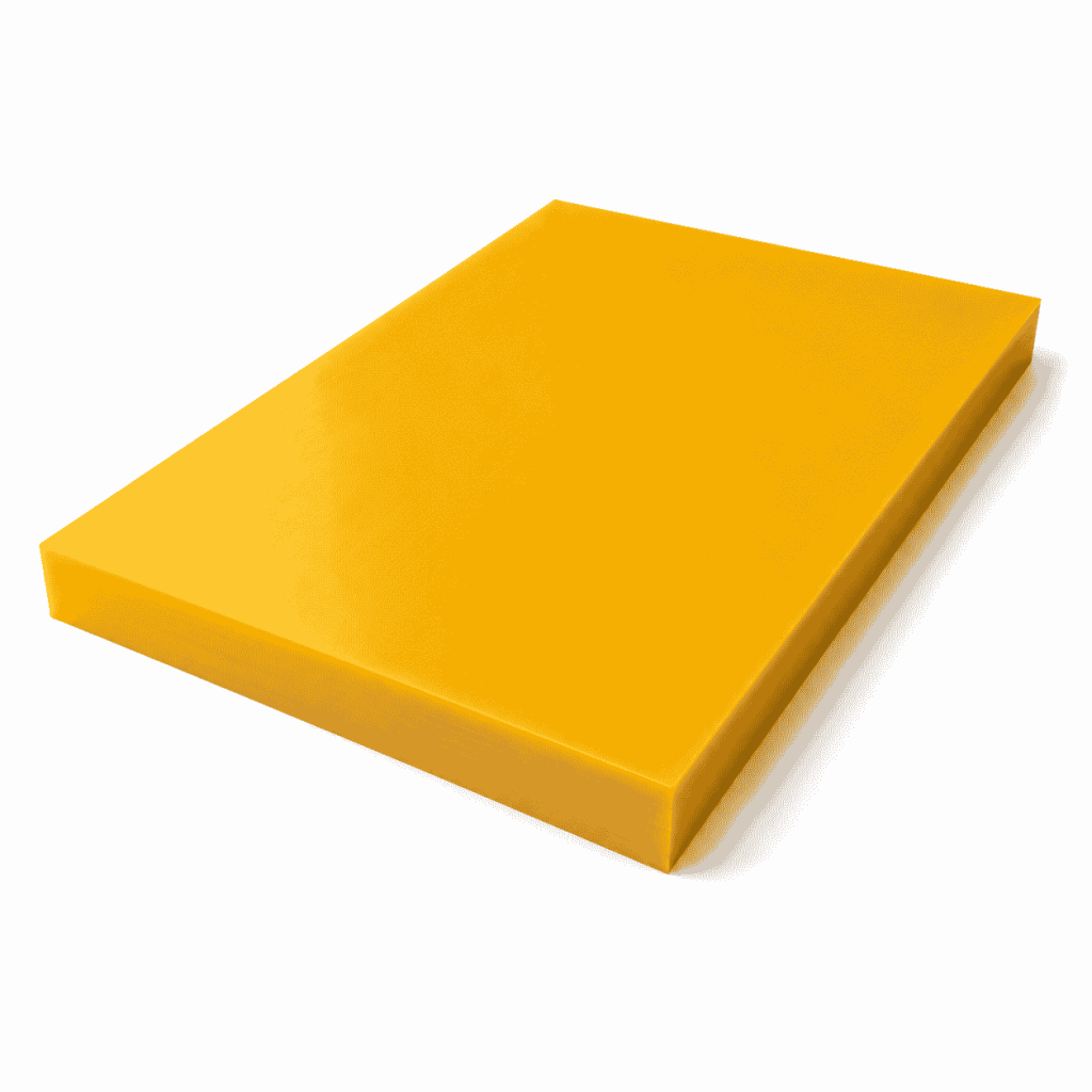 UV-Stabilized UHMWPE Sheet in yellow wear-resistant material