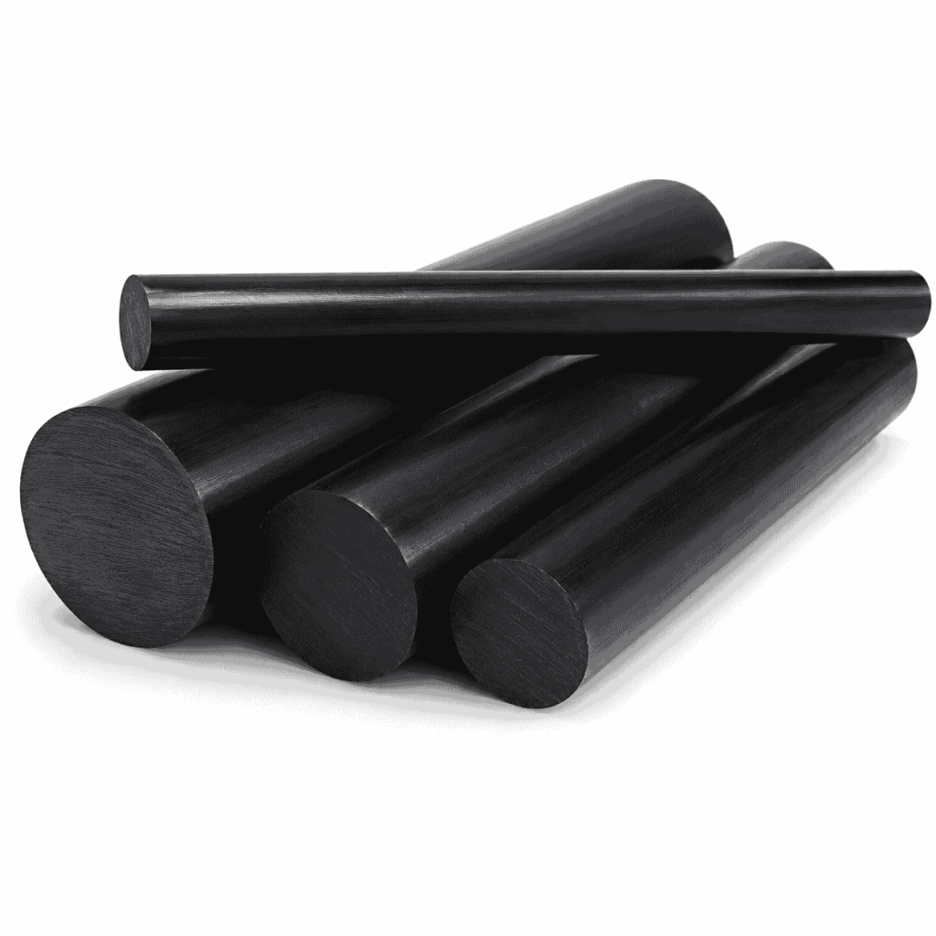 Black PE Rod polyethylene round bars in multiple diameters and lengths