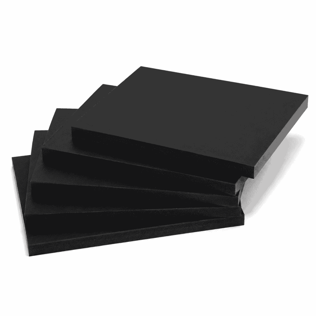 Black PP Sheet and frosted black polypropylene sheet in multiple reference sizes